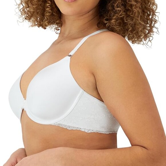 Maidenform One Fab Fit Lace T-Back Shaping Underwire Front Close Bra 7112 - Whit - Picture 3 of 3